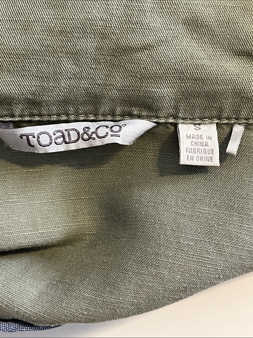 Swept Away Field Jacket Toad & Co Green Utility Button-Up Linen Blend View 5